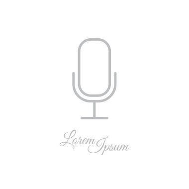 mikrofon düz simgesi 