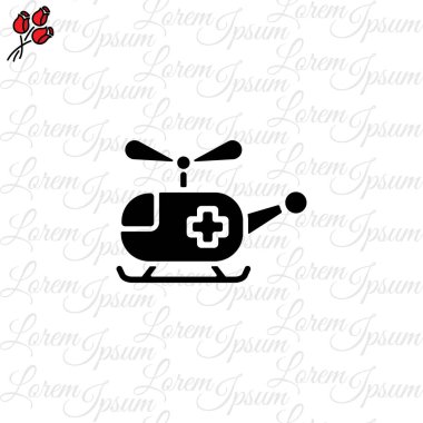 Helikopter ambulans simgesi 