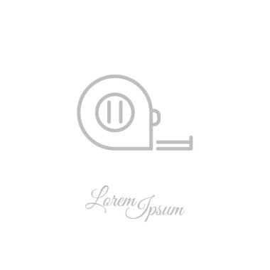 Ölçer düz simgesi