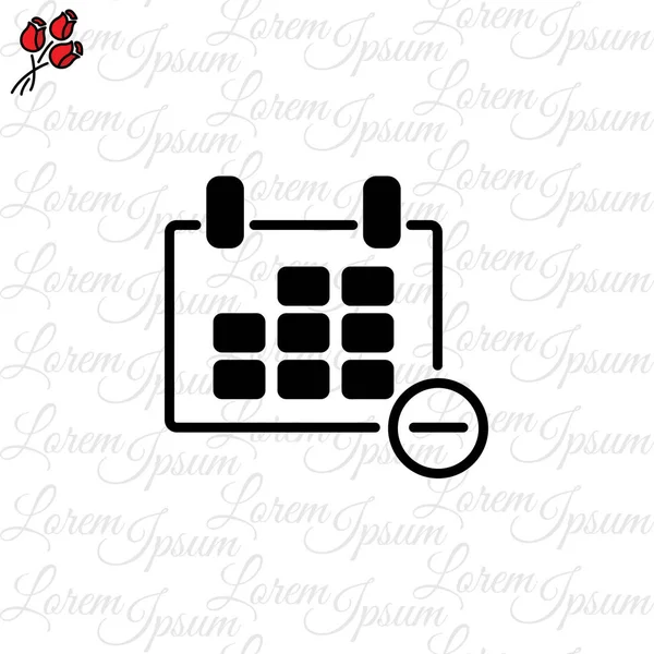 Calendario Icono plano — Vector de stock