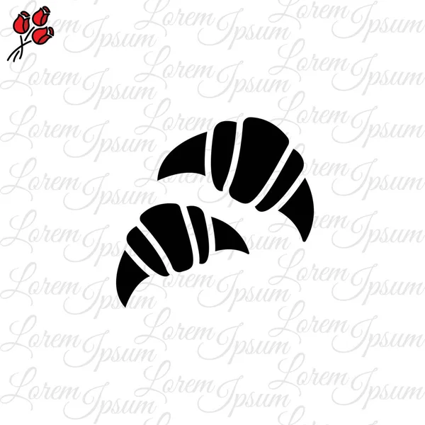 Croissants icono plano — Vector de stock