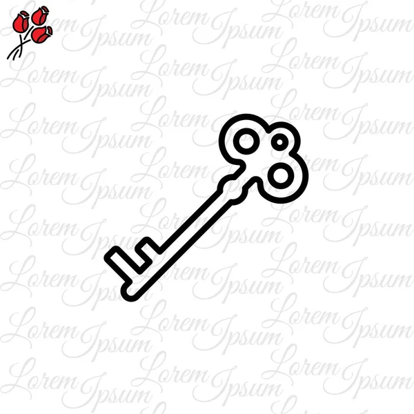 Key web icon — Stock Vector