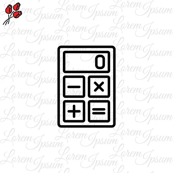 Calculadora Icono plano — Vector de stock