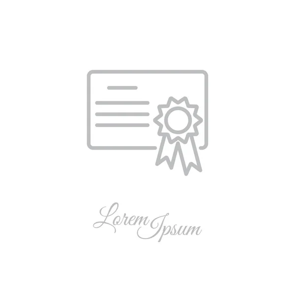 Diploma egyszerű ikon — Stock Vector