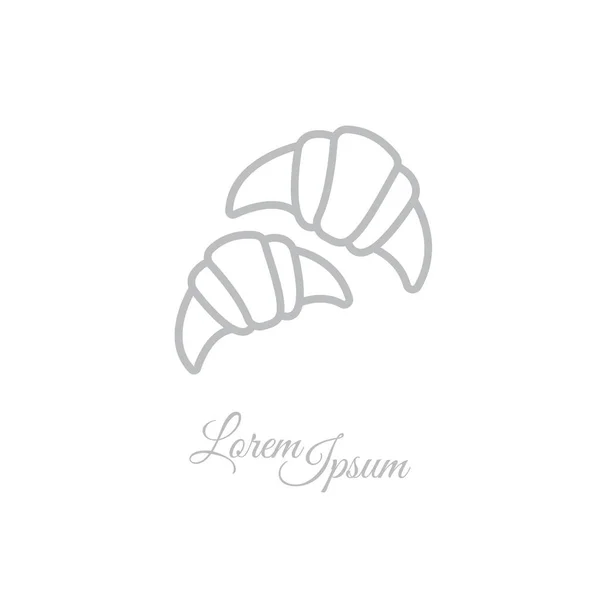 Croissant lapos ikon — Stock Vector