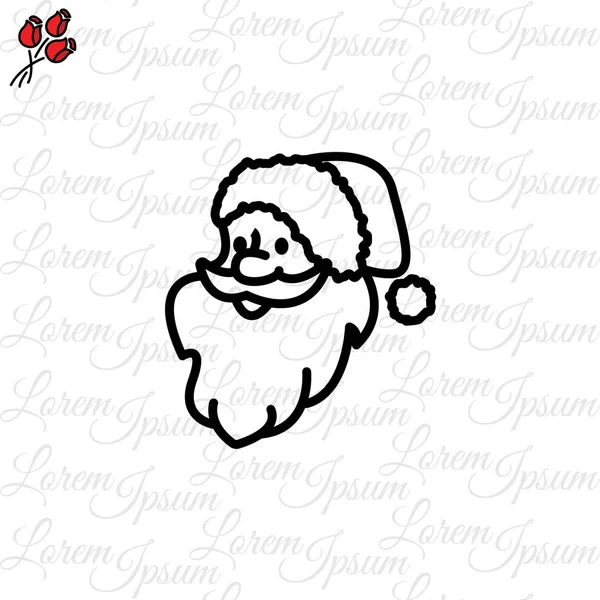 Icône plate Santa — Image vectorielle