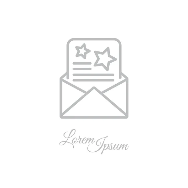 Lettera icona piatta — Vettoriale Stock