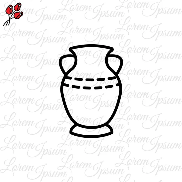 Vase simple icon — Stock Vector