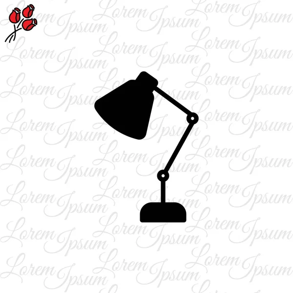 Icono plano de lámpara — Vector de stock