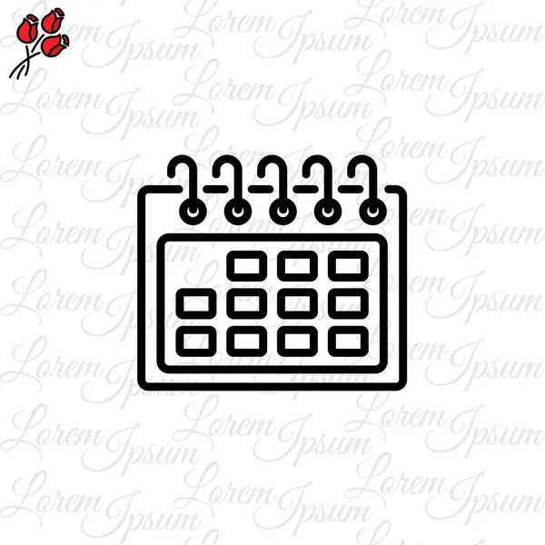 Ícone da web calendário — Vetor de Stock