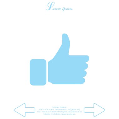 Başparmak yukarı düz simgesi