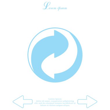 Geri dönüşüm düz simgesi 