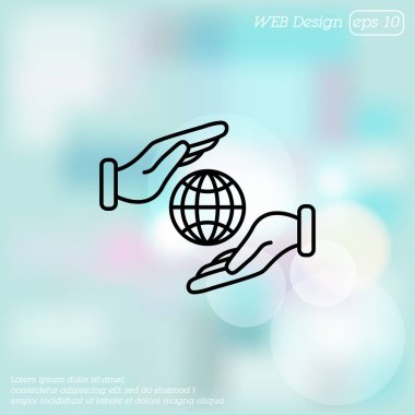 Ellerin simgesinde Küre