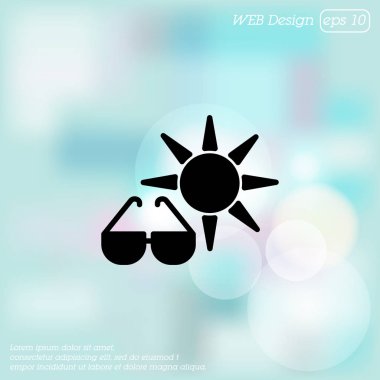 Güneş ve gözlük simgesi