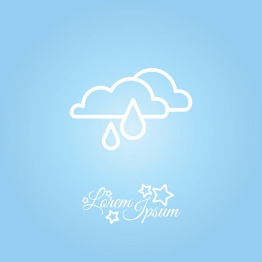 yağmur bulutu hava simgesi