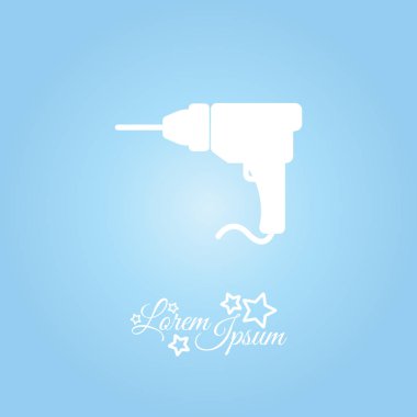 Elektrikli matkap düz simgesi