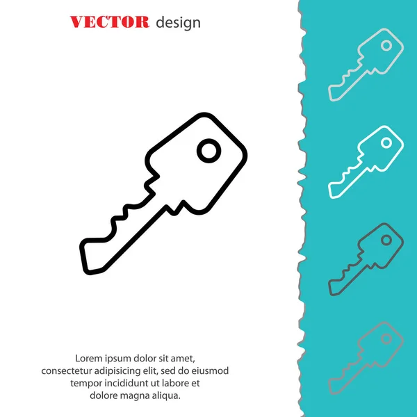 Key web icon — Stock Vector