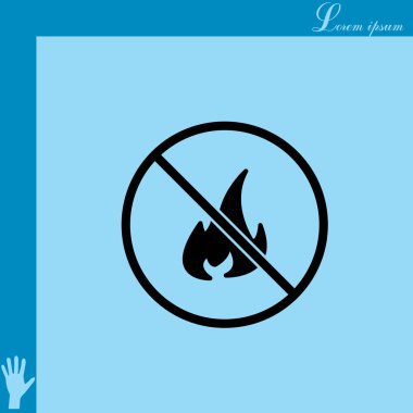 yok yangın işareti simgesi