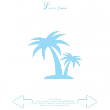 Palm tropik ağaç simgesiyle