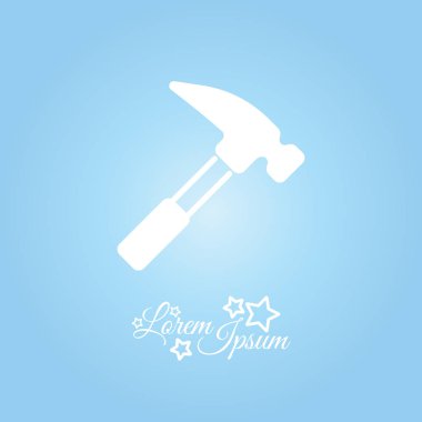 Çekiç düz simgesi