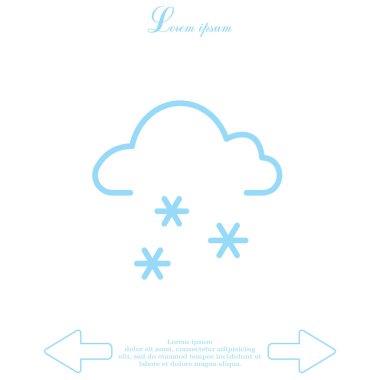 Bulut ve kar simgesi