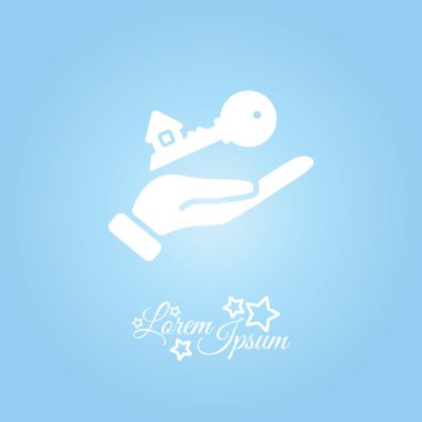 Elinde anahtar simgesi