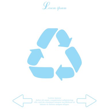 Geri dönüşüm işareti satırı simgesi