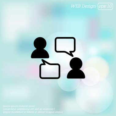 Görüşme düz simgesi