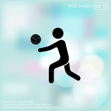 Voleybol basit simgesi