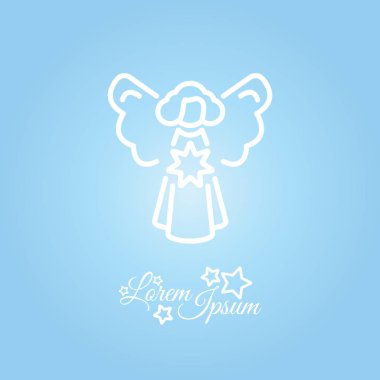 ange de Noël avec la star