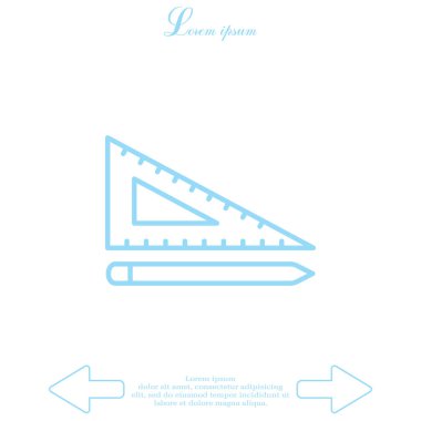 kalem ve cetveli satırı simgesi,