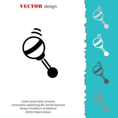 Bebek çıngırağı oyuncak düz simgesi