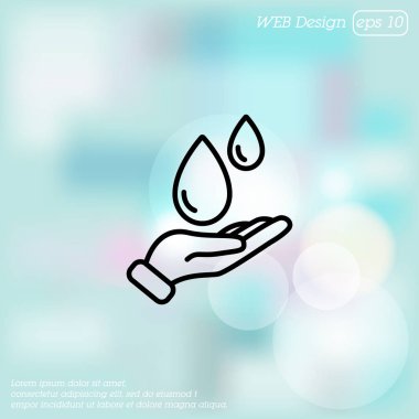 Elinde su damlaları