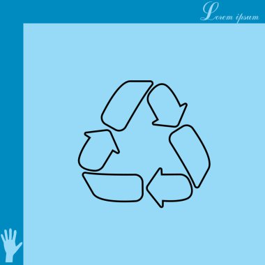 Geri dönüşüm işareti satırı simgesi