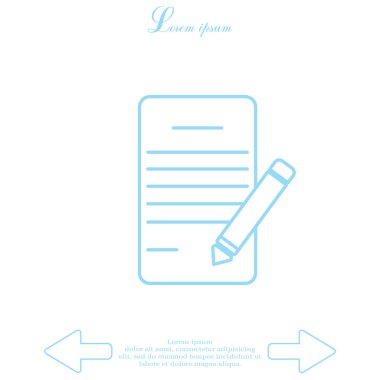 Not defteri ve kalem simgesi