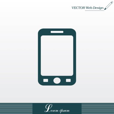 Düz akıllı telefon simgesi