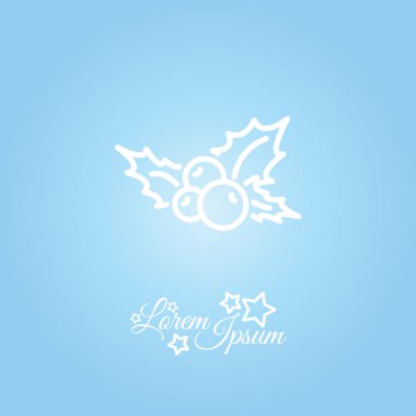 Noel dekorasyon düz simgesi