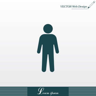 kişi düz simgesi
