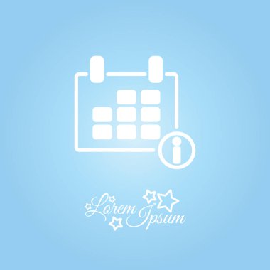 Bilgi düz simgesi ile takvim