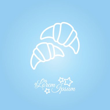 Kruvasan yemek simgesi