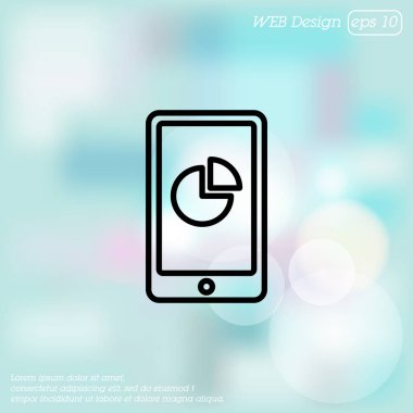İş grafikleri simge ile Smartphone