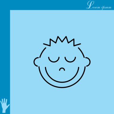 gülümseme düz simgesi