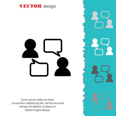 Görüşme düz simgesi