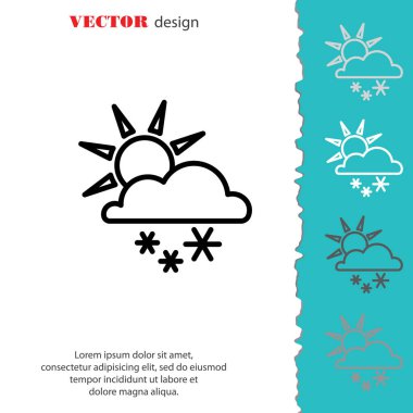 Güneş, bulutların ve kar