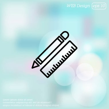 cetvel ve kalem simgesi