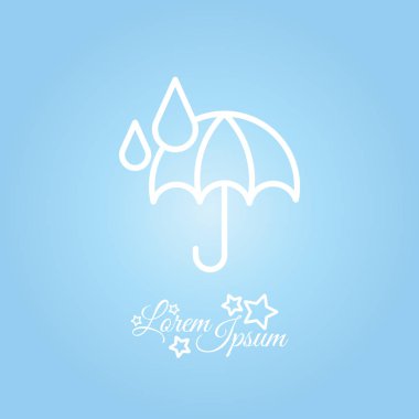 şemsiye ve yağmur simgesi