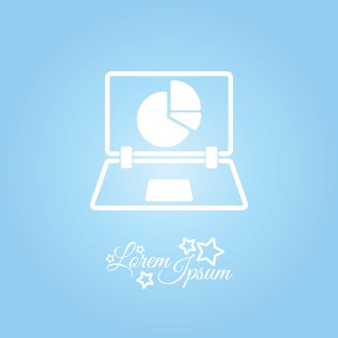 laptop ile grafik simgesi