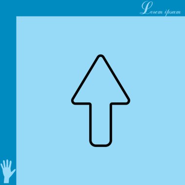 Simge yukarı yön ok