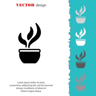 Saksı düz kutsal kişilerin resmi içinde bitki