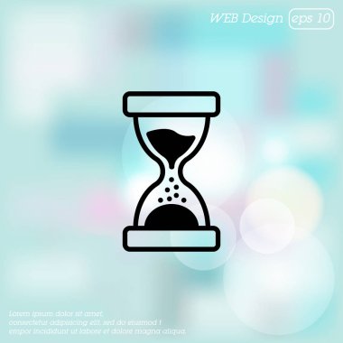 Kum saat düz simgesi